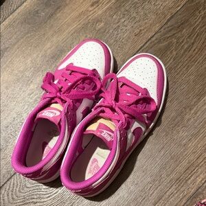 Nike Fuchsia and White dunks